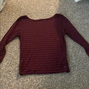 Red and blue stripped top